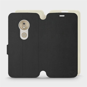 Hülle für Motorola Moto G7 Play - Farbe Schwarz mit Platin