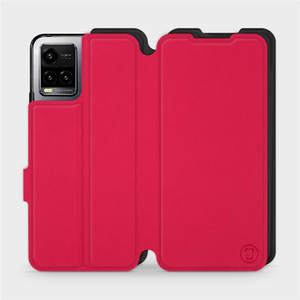 Hülle für Vivo Y21S - Farbe Rot mit Schwarz