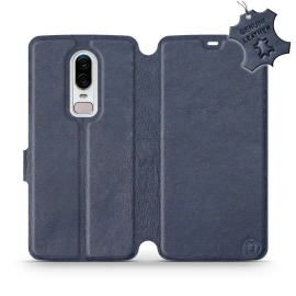 Hülle für OnePlus 6 A6000 - Farbe Blue Leather