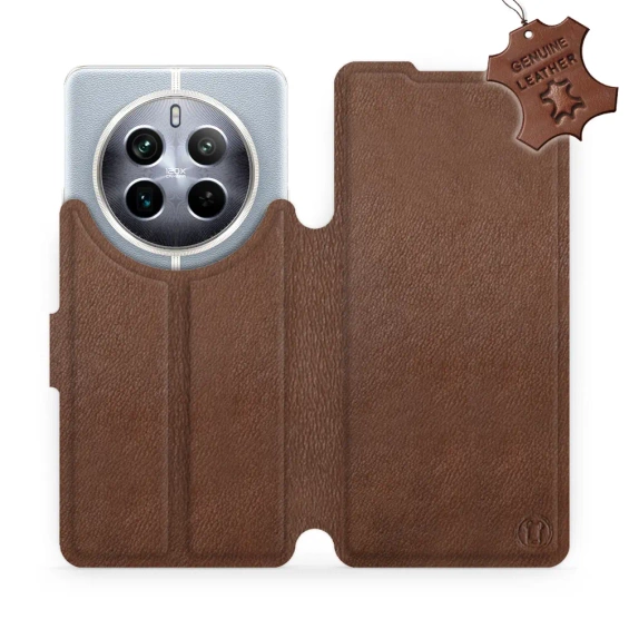 Hülle für Realme 12 Pro Plus 5G - Farbe Brown Leather