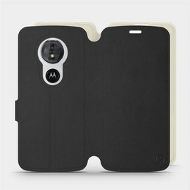 Hülle für Motorola Moto E5 - Farbe Schwarz mit Platin