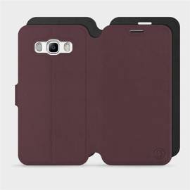 Hülle für Samsung Galaxy J5 2016 - Farbe Burgund mit Schwarz