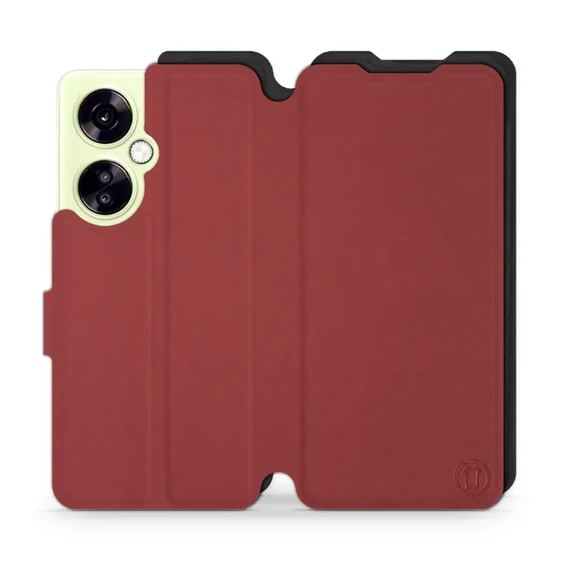 Hülle für OnePlus Nord CE 3 Lite 5G - Farbe Dunkelrot mit Schwarz