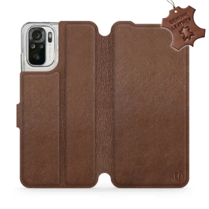 Hülle für Xiaomi Redmi Note 10s - Farbe Brown Leather