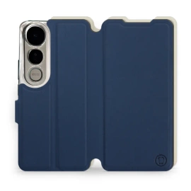 Hülle für Vivo V50 Lite - Farbe Marineblau mit Platin