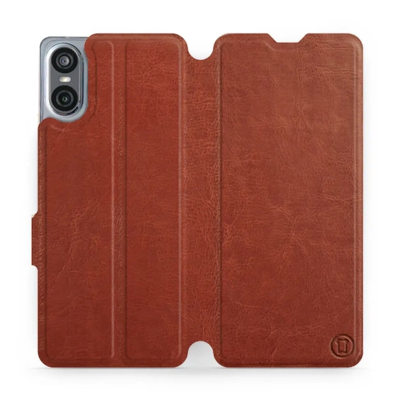 Hülle für Sony Xperia 10 VI - Farbe Brown&Orange