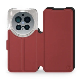 Hülle für Vivo X300 pro - Farbe Dunkelrot mit Schwarz