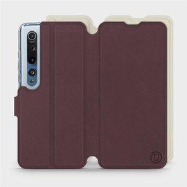 Hülle für Xiaomi Mi 10 - Farbe Burgund mit Platin