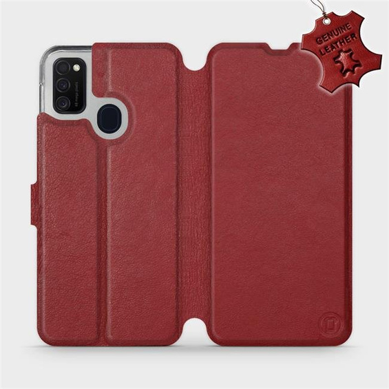 Hülle für Samsung Galaxy M21 - Farbe Dark Red Leather