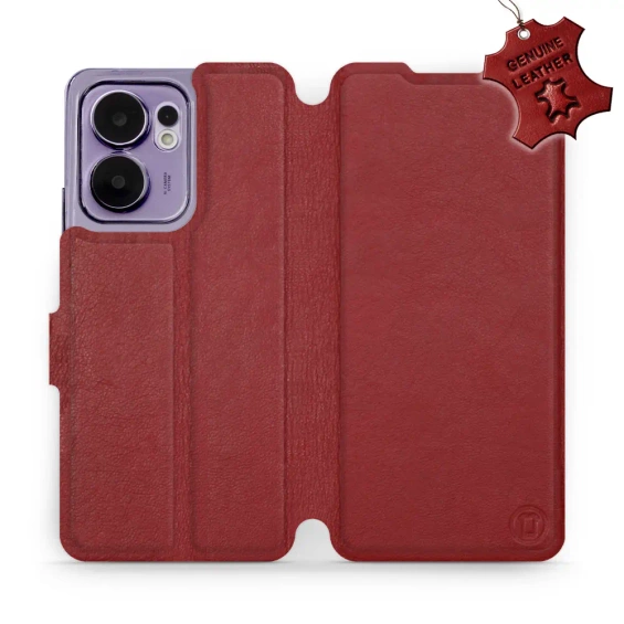 Hülle für OPPO Reno 13 F 5G - Farbe Dark Red Leather