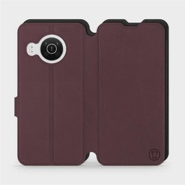 Hülle für Nokia X20 - Farbe Burgund mit Schwarz