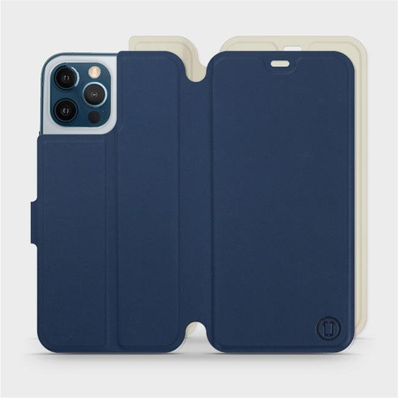 Hülle für Apple iPhone 12 Pro Max - Farbe Marineblau mit Platin