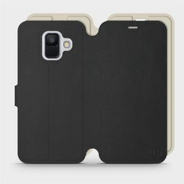 Hülle für Samsung Galaxy A6 2018 - Farbe Schwarz mit Platin