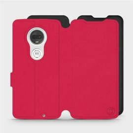 Hülle für Motorola Moto G7 - Farbe Rot mit Schwarz