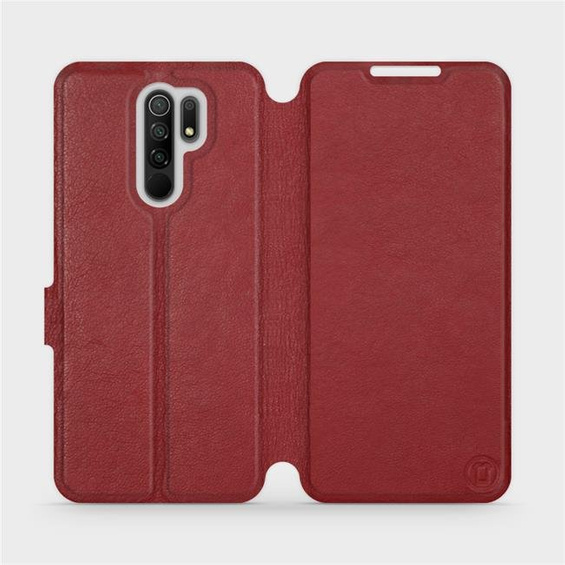 Hülle für Xiaomi Redmi 9 - Farbe Dark Red Leather