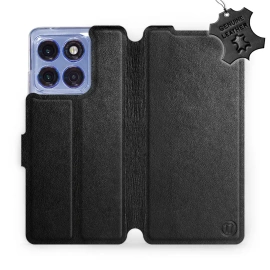 Hülle für Motorola Edge 60 Pro - Farbe Black Leather