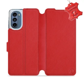 Hülle für Motorola Moto G62 5G - Farbe Red Leather