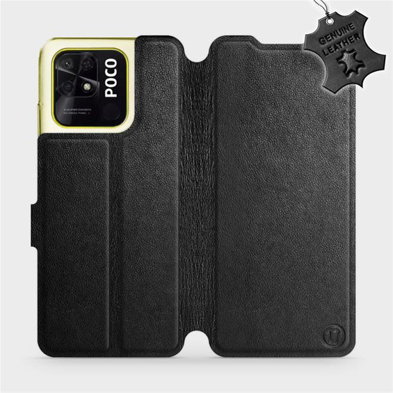Hülle für Xiaomi POCO C40 - Farbe Black Leather