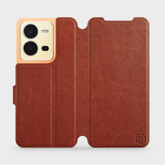 Hülle für Vivo X80 Lite - Farbe Brown&Orange