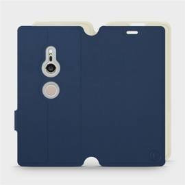Hülle für Sony Xperia XZ2 - Farbe Marineblau mit Platin