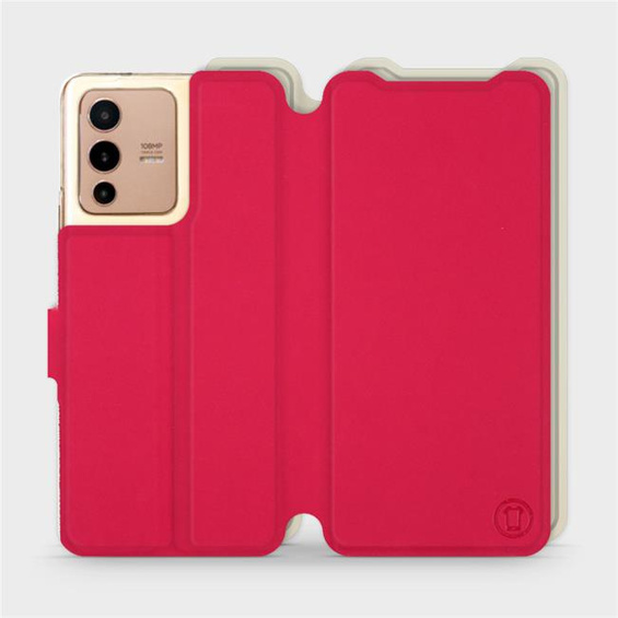 Hülle für Vivo V23 5G - Farbe Rot mit Platin