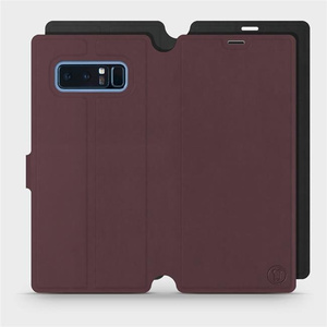 Hülle für Samsung Galaxy Note 8 - Farbe Burgund mit Schwarz
