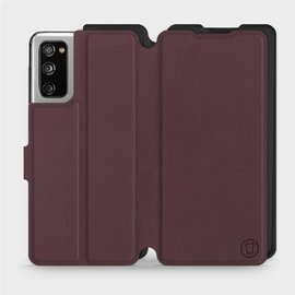 Hülle für Samsung Galaxy S20 FE - Farbe Burgund mit Schwarz