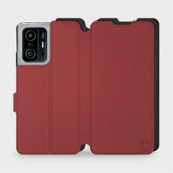 Hülle für Xiaomi 11T Pro - Farbe Dunkelrot mit Schwarz