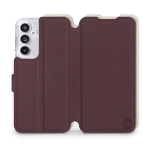 Hülle für Samsung Galaxy A55 5G - Farbe Burgund mit Platin