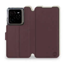 Hülle für Realme GT 7 Pro - Farbe Burgund mit Platin