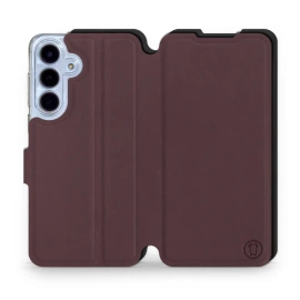 Hülle für Samsung Galaxy S25 FE 5G - Farbe Burgund mit Schwarz