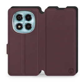 Hülle für Xiaomi Redmi Note 14 Pro 4G - Farbe Burgund mit Schwarz