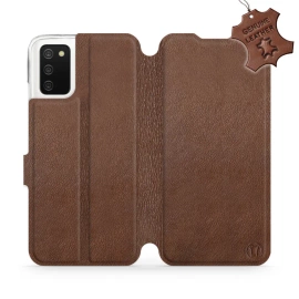Hülle für Samsung Galaxy A02S - Farbe Brown Leather