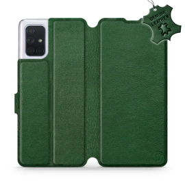 Hülle für Samsung Galaxy A71 - Farbe Green Leather