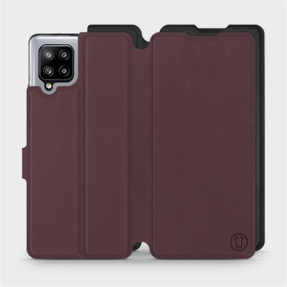 Hülle für Samsung Galaxy A42 - Farbe Burgund mit Schwarz