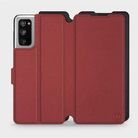 Hülle für Samsung Galaxy S20 FE - Farbe Dunkelrot mit Schwarz