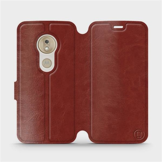 Hülle für Motorola Moto G7 Play - Farbe Brown&Orange