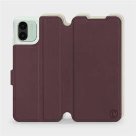 Hülle für Xiaomi Redmi A1 - Farbe Burgund mit Platin
