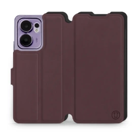Hülle für OPPO Reno 13 F 5G - Farbe Burgund mit Schwarz
