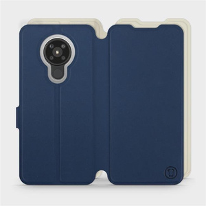 Hülle für Nokia 5.3 - Farbe Marineblau mit Platin