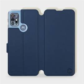 Hülle für Motorola Moto G20 - Farbe Marineblau mit Platin