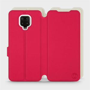 Hülle für Xiaomi Redmi Note 9 Pro - Farbe Rot mit Platin