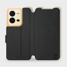 Hülle für Vivo X80 Lite - Farbe Schwarz mit Platin