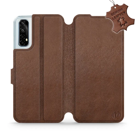 Hülle für Realme 7 - Farbe Brown Leather