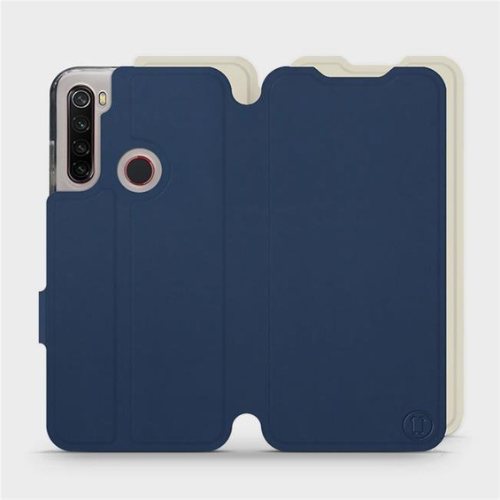 Hülle für Xiaomi Redmi Note 8 - Farbe Marineblau mit Platin