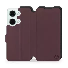 Hülle für OnePlus Nord 3 5G - Farbe Burgund mit Schwarz