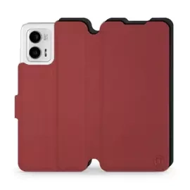 Hülle für Motorola Moto G73 5G - Farbe Dunkelrot mit Schwarz
