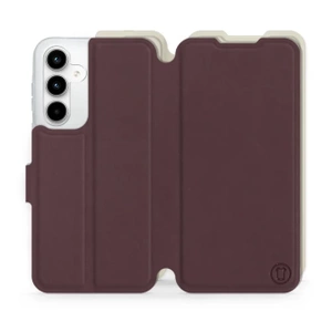 Hülle für Samsung Galaxy A35 5G - Farbe Burgund mit Platin
