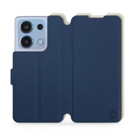 Hülle für Xiaomi Redmi Note 13 4G - Farbe Marineblau mit Platin