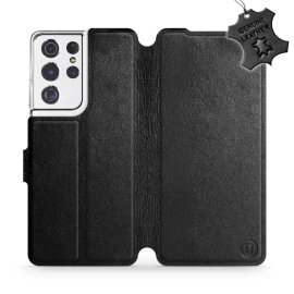 Hülle für Samsung Galaxy S21 Ultra - Farbe Black Leather